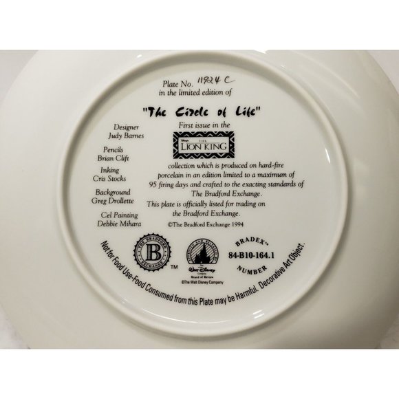 Bradford Exchange Lion King Plate Lot of 3 Circle of Life  Father Like Son - Picture 11 of 12